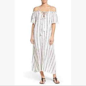 NWOT Red Carter Isla Stripe Maxi Swim Cover-Up
